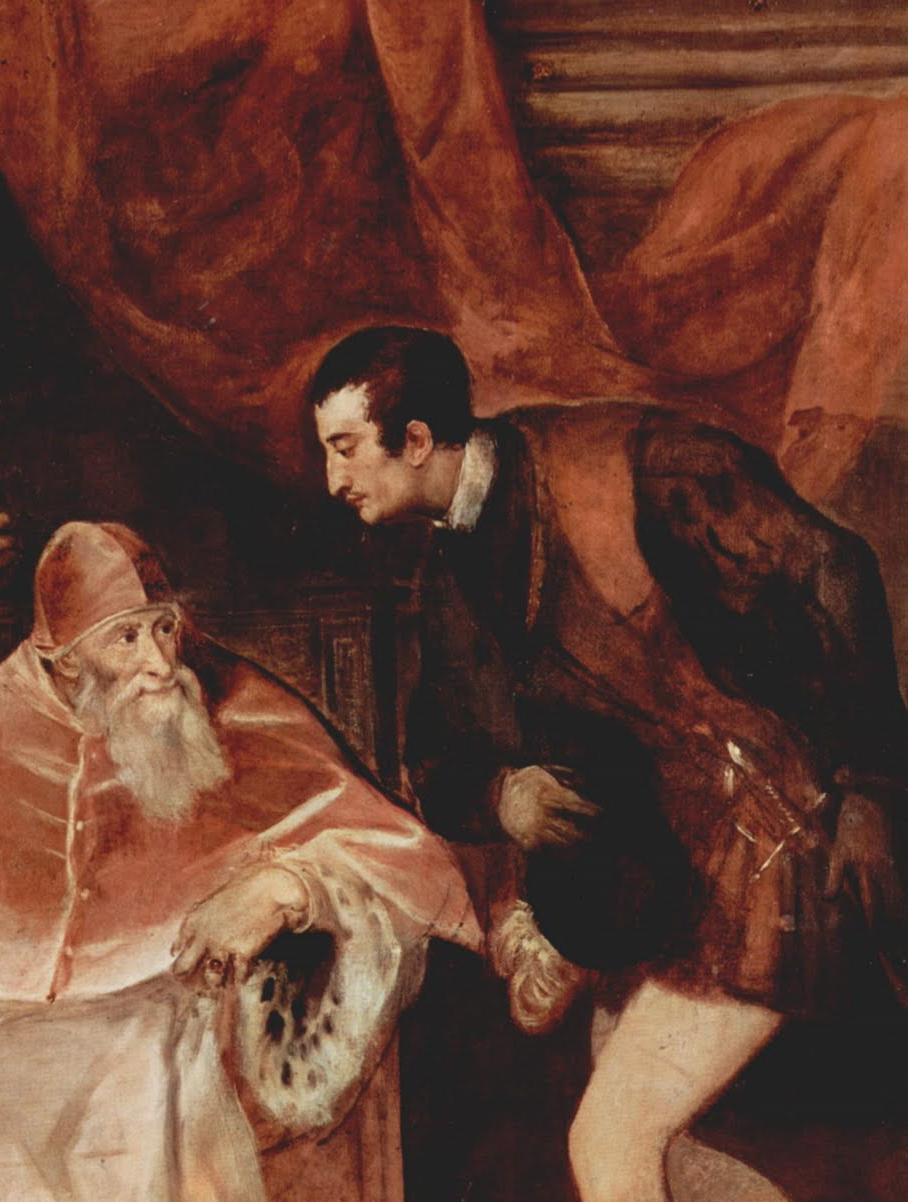 Tiziano-Paolo-III-con-i-nipoti particolare